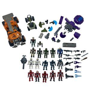 Mega Bloks Halo Mini Figures, Weapons, & Vehicle Lot